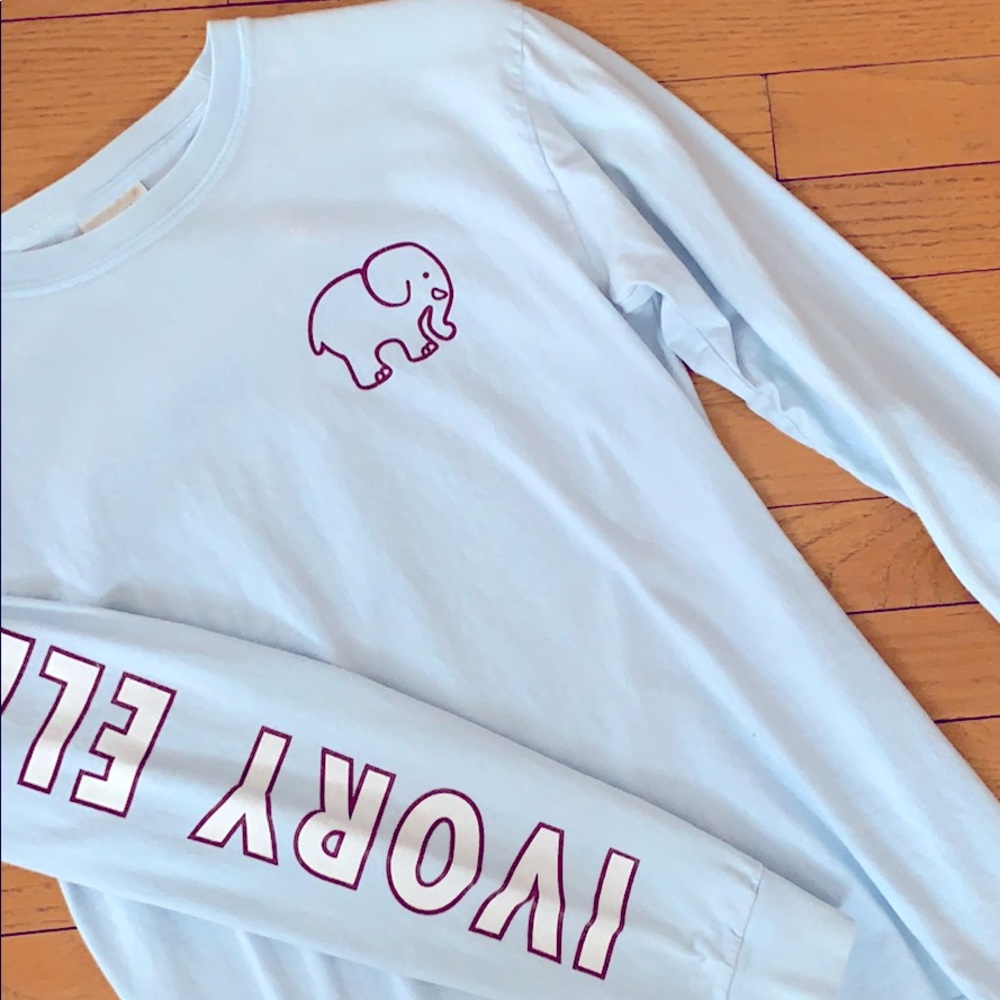 Ivory Ella light blue long sleeve tee